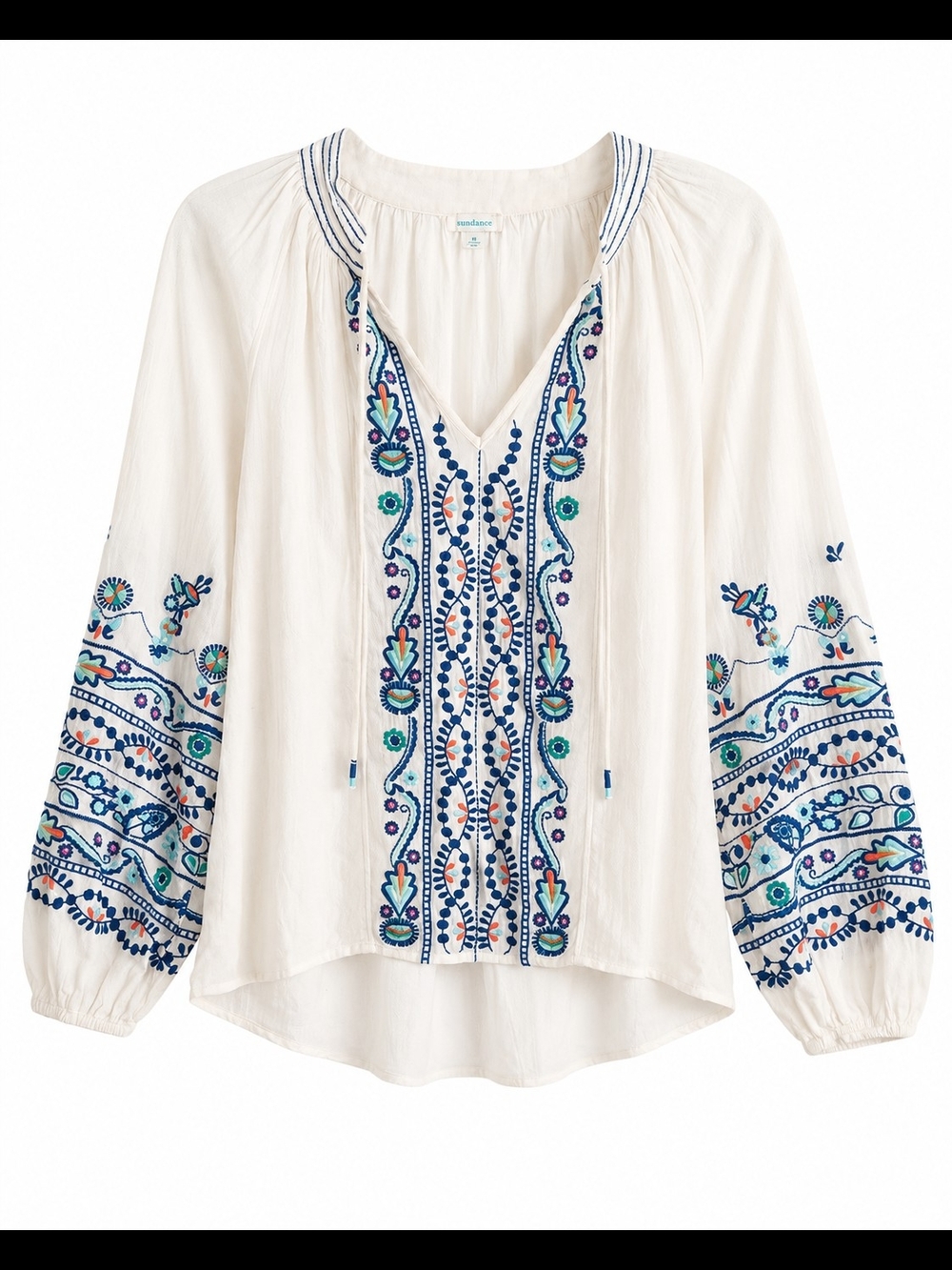 Sundance Lexley Embroidered Peasant Blouse
